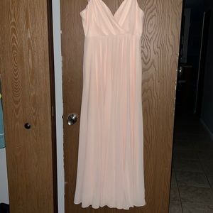 Blush bridesmaids dress